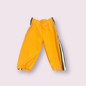 Baby/Toddler Franklin Yellow Green Football Style Pants W/Side Stripes Sz Small